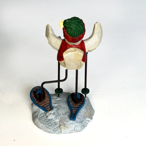 Russ Berrie Figurine Bird Snowshoe Merrily We Tweet Along Christmas #13256 - Picture 4 of 6